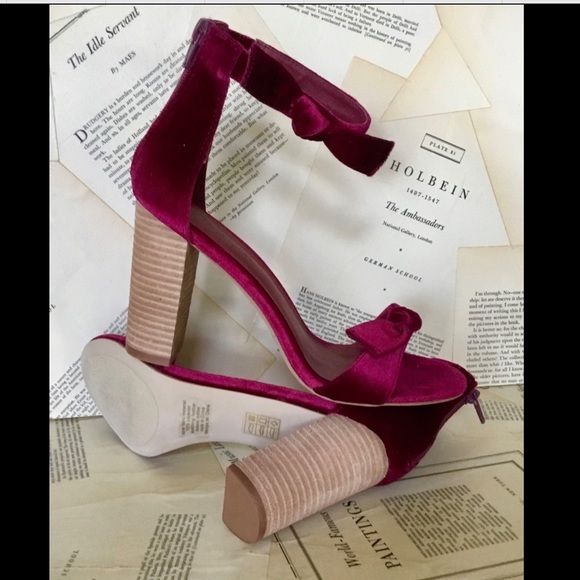 Jeffrey Campbell Velvet Ankle Strap Heel Bow - Picture 5 of 6